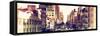 Urban Panoramic Landscape West Village Manhattan in Winter-Philippe Hugonnard-Framed Stretched Canvas