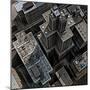 Urban Rooftops, Aerial View of a 3D City Render-Petrafler-Mounted Premium Giclee Print