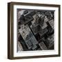 Urban Rooftops, Aerial View of a 3D City Render-Petrafler-Framed Art Print