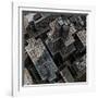 Urban Rooftops, Aerial View of a 3D City Render-Petrafler-Framed Art Print