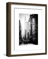 Urban Scene, 401 Broadway, Soho, Manhattan, NYC, White Frame, Old Black and White Photography-Philippe Hugonnard-Framed Art Print