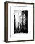 Urban Scene, 401 Broadway, Soho, Manhattan, NYC, White Frame, Old Black and White Photography-Philippe Hugonnard-Framed Art Print