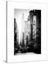 Urban Scene, 401 Broadway, Soho, Manhattan, NYC, White Frame, Old Black and White Photography-Philippe Hugonnard-Stretched Canvas