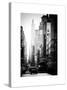 Urban Scene, 401 Broadway, Soho, Manhattan, NYC, White Frame, Old Black and White Photography-Philippe Hugonnard-Stretched Canvas