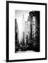 Urban Scene, 401 Broadway, Soho, Manhattan, NYC, White Frame, Old Black and White Photography-Philippe Hugonnard-Framed Art Print