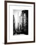 Urban Scene, 401 Broadway, Soho, Manhattan, NYC, White Frame, Old Black and White Photography-Philippe Hugonnard-Framed Art Print