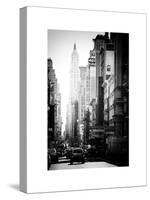 Urban Scene, 401 Broadway, Soho, Manhattan, NYC, White Frame, Old Black and White Photography-Philippe Hugonnard-Stretched Canvas