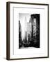 Urban Scene, 401 Broadway, Soho, Manhattan, NYC, White Frame, Old Black and White Photography-Philippe Hugonnard-Framed Art Print