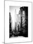Urban Scene, 401 Broadway, Soho, Manhattan, NYC, White Frame, Old Black and White Photography-Philippe Hugonnard-Mounted Art Print