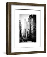 Urban Scene, 401 Broadway, Soho, Manhattan, NYC, White Frame, Old Black and White Photography-Philippe Hugonnard-Framed Art Print