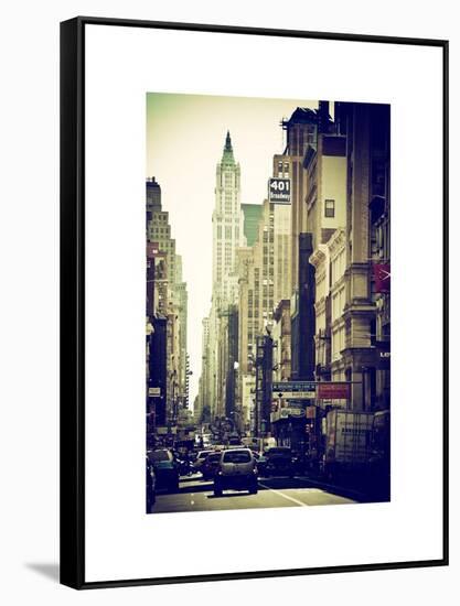 Urban Scene, 401 Broadway, Soho, Manhattan, NYC, White Frame-Philippe Hugonnard-Framed Stretched Canvas