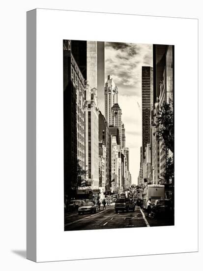 Urban Scene, Architecture and Buildings, Midtown Manhattan, NYCa, White Frame, Sepia Original-Philippe Hugonnard-Stretched Canvas