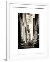 Urban Scene, Architecture and Buildings, Midtown Manhattan, NYCa, White Frame, Sepia Original-Philippe Hugonnard-Framed Art Print