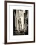 Urban Scene, Architecture and Buildings, Midtown Manhattan, NYCa, White Frame, Sepia Original-Philippe Hugonnard-Framed Art Print