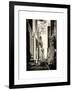 Urban Scene, Architecture and Buildings, Midtown Manhattan, NYCa, White Frame, Sepia Original-Philippe Hugonnard-Framed Art Print