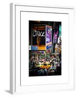 Urban Scene at Times Square, Advertising Views, Manhattan, New York, White Frame-Philippe Hugonnard-Framed Photographic Print