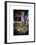 Urban Scene at Times Square, Advertising Views, Manhattan, New York, White Frame-Philippe Hugonnard-Framed Photographic Print