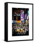 Urban Scene at Times Square, Advertising Views, Manhattan, New York, White Frame-Philippe Hugonnard-Framed Stretched Canvas