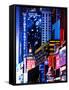 Urban Scene at Times Square NYC by Night, Manhattan, New York, United States-Philippe Hugonnard-Framed Stretched Canvas