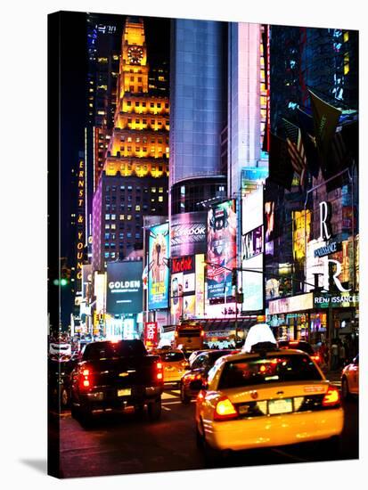 Urban Scene by Night, Times Square, Manhattan, New York City, United States-Philippe Hugonnard-Stretched Canvas