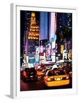 Urban Scene by Night, Times Square, Manhattan, New York City, United States-Philippe Hugonnard-Framed Premium Photographic Print