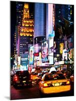 Urban Scene by Night, Times Square, Manhattan, New York City, United States-Philippe Hugonnard-Mounted Premium Photographic Print