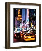 Urban Scene by Night, Times Square, Manhattan, New York City, United States-Philippe Hugonnard-Framed Photographic Print