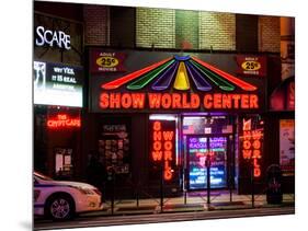 Urban Scene by Night - Vintage Store in Times Square - Manhattan - New York City - United States-Philippe Hugonnard-Mounted Photographic Print