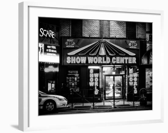 Urban Scene by Night - Vintage Store in Times Square - Manhattan - New York City - United States-Philippe Hugonnard-Framed Photographic Print