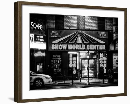 Urban Scene by Night - Vintage Store in Times Square - Manhattan - New York City - United States-Philippe Hugonnard-Framed Photographic Print