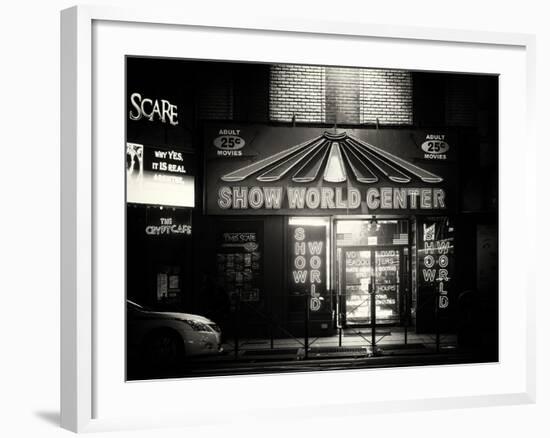 Urban Scene by Night - Vintage Store in Times Square - Manhattan - New York City - United States-Philippe Hugonnard-Framed Photographic Print