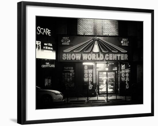 Urban Scene by Night - Vintage Store in Times Square - Manhattan - New York City - United States-Philippe Hugonnard-Framed Photographic Print