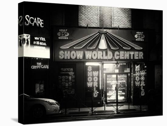 Urban Scene by Night - Vintage Store in Times Square - Manhattan - New York City - United States-Philippe Hugonnard-Stretched Canvas