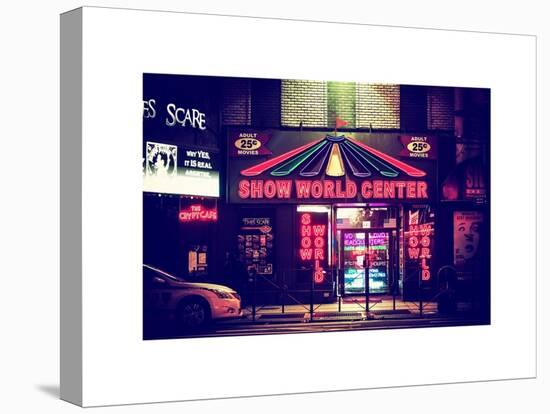 Urban Scene by Night - Vintage Store in Times Square - Manhattan - New York City-Philippe Hugonnard-Stretched Canvas