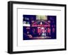 Urban Scene by Night - Vintage Store in Times Square - Manhattan - New York City-Philippe Hugonnard-Framed Art Print