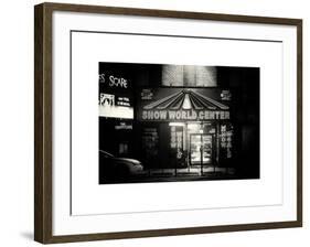 Urban Scene by Night - Vintage Store in Times Square - Manhattan - New York City-Philippe Hugonnard-Framed Art Print