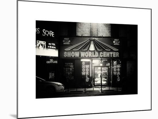 Urban Scene by Night - Vintage Store in Times Square - Manhattan - New York City-Philippe Hugonnard-Mounted Art Print