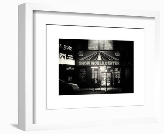 Urban Scene by Night - Vintage Store in Times Square - Manhattan - New York City-Philippe Hugonnard-Framed Art Print