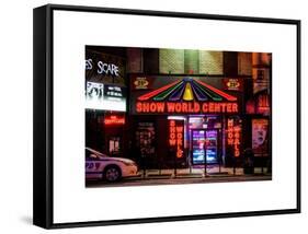 Urban Scene by Night - Vintage Store in Times Square - Manhattan - New York City-Philippe Hugonnard-Framed Stretched Canvas