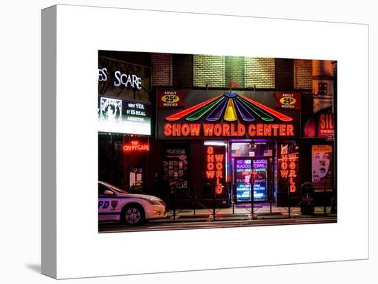 Urban Scene by Night - Vintage Store in Times Square - Manhattan - New York City-Philippe Hugonnard-Stretched Canvas