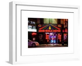 Urban Scene by Night - Vintage Store in Times Square - Manhattan - New York City-Philippe Hugonnard-Framed Art Print