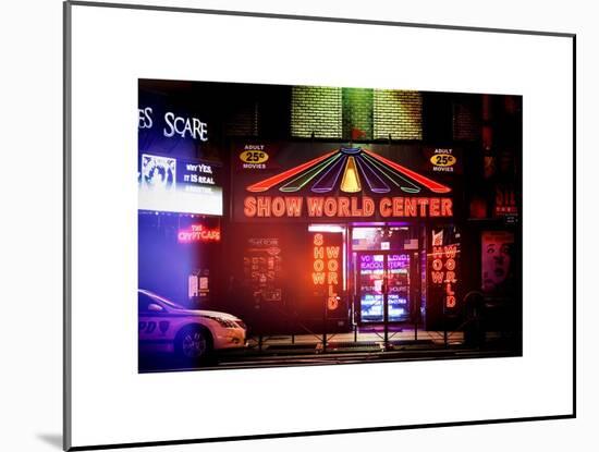 Urban Scene by Night - Vintage Store in Times Square - Manhattan - New York City-Philippe Hugonnard-Mounted Art Print