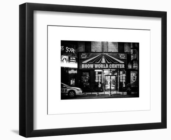 Urban Scene by Night - Vintage Store in Times Square - Manhattan - New York City-Philippe Hugonnard-Framed Art Print