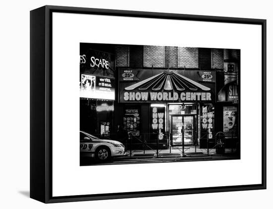 Urban Scene by Night - Vintage Store in Times Square - Manhattan - New York City-Philippe Hugonnard-Framed Stretched Canvas