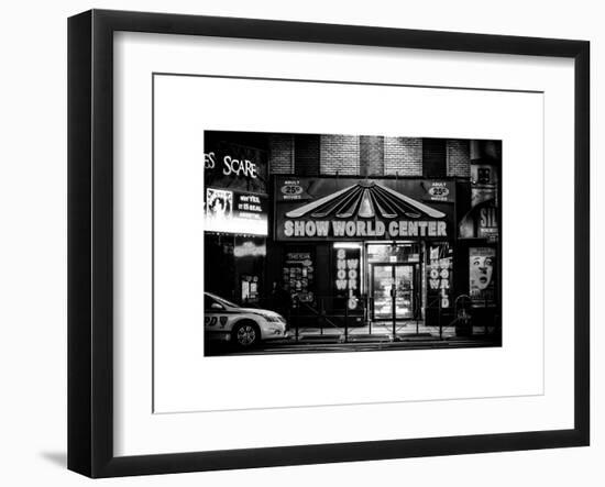 Urban Scene by Night - Vintage Store in Times Square - Manhattan - New York City-Philippe Hugonnard-Framed Art Print