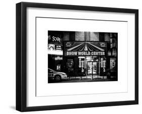 Urban Scene by Night - Vintage Store in Times Square - Manhattan - New York City-Philippe Hugonnard-Framed Art Print