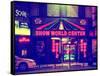 Urban Scene by Night - Vintage Store in Times Square - Manhattan - New York-Philippe Hugonnard-Framed Stretched Canvas