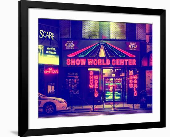Urban Scene by Night - Vintage Store in Times Square - Manhattan - New York-Philippe Hugonnard-Framed Photographic Print