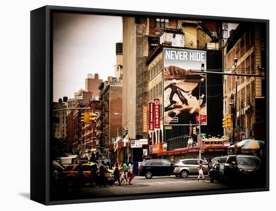 Urban Scene, Chinatown, Manhattan, New York, United States, Vintage-Philippe Hugonnard-Framed Stretched Canvas