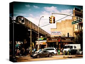 Urban Scene, Coney Island Av and Subway Station, Brooklyn, Ny, United States, USA-Philippe Hugonnard-Stretched Canvas